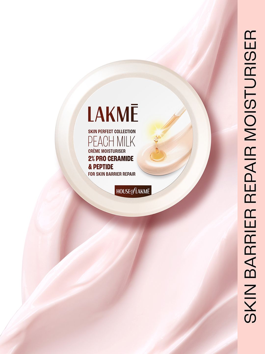 Lakme Peach Creme Moisturiser Ceramide & Peptide Skin Barrier Repair - 200 g