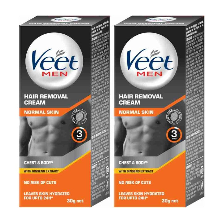 Veet Men Hair Removal Cream Normal Skin (50 g, Pack of 2)