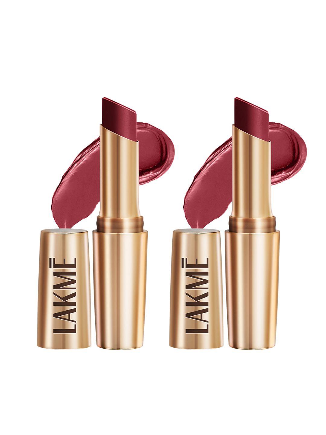 Lakme Set of 2 9to5 Powerplay Priming Matte Lipstick 3.6g each- MR5 Berry Base