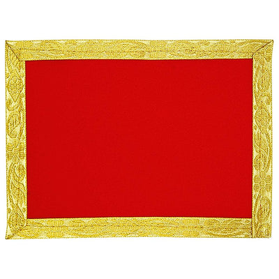 Shubhkart Darshana Velvet Pooja Aasan - 7x10 Inches : 1 Unit