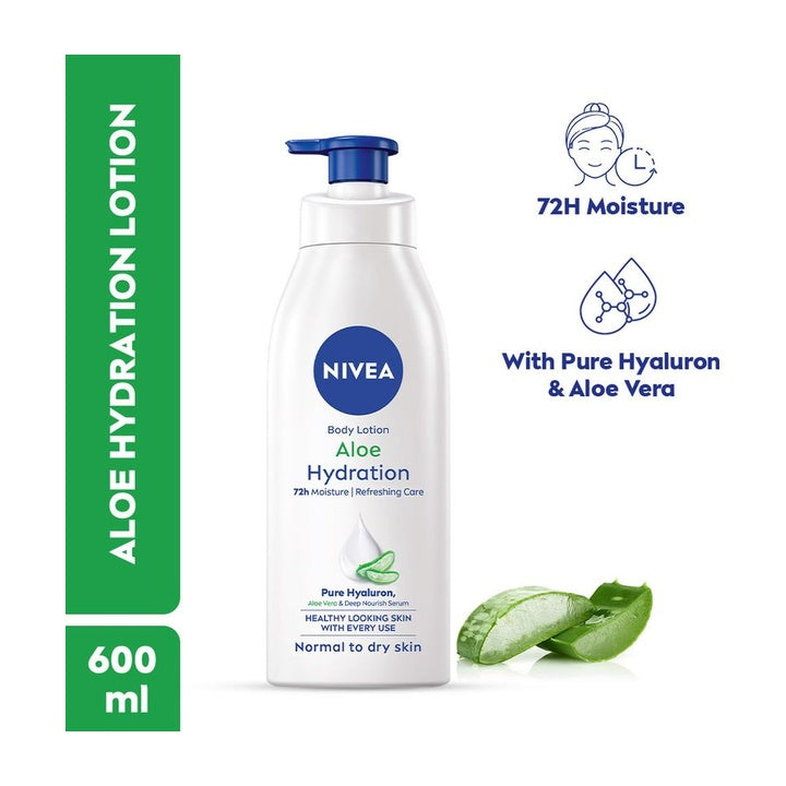 NIVEA Aloe Hydration,Big Moisturizer Lotion, Hyaluronic acid, Serum, Natural Aloe Vera