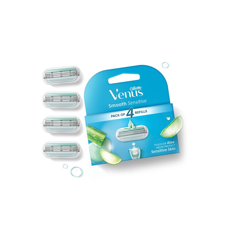 Gillette Venus Women Set of 4 Cartridges with Aloe Extracts