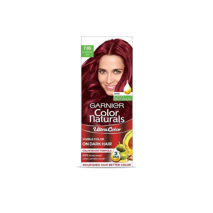 Garnier Color Naturals Ultra Hair Color 55ml + 50g - Raspberry Red 7.65