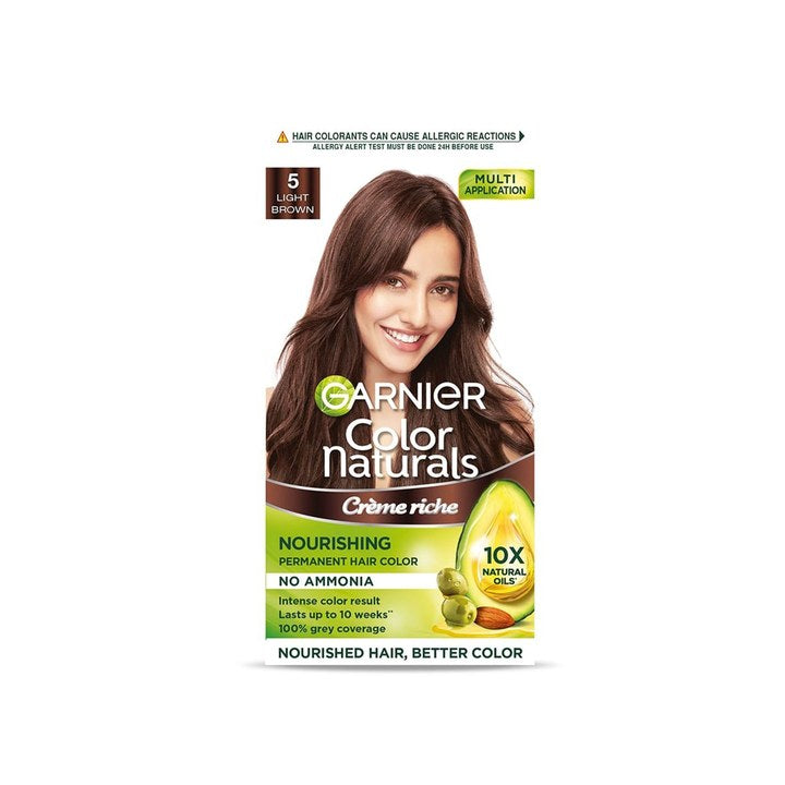 Garnier Color Naturals Creme Hair Color 70 ml + 60 g - Light Brown 5