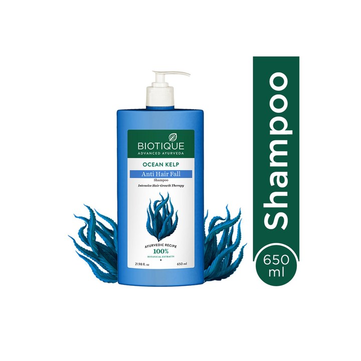 Biotique Ocean Kelp Anti-Hair Fall Shampoo for Intensive Hair Growth Therapy 650 ml