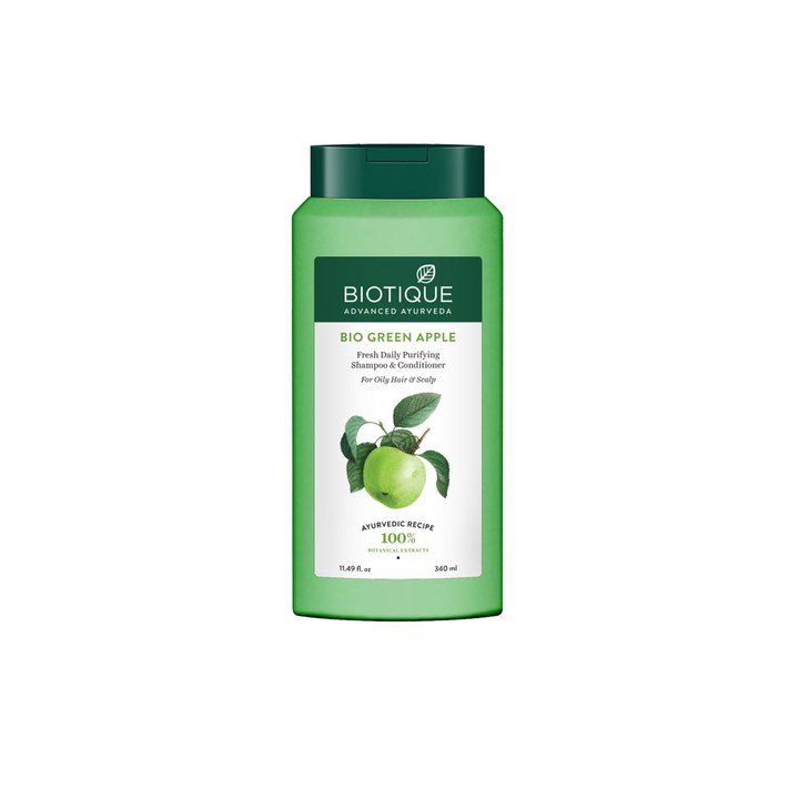 Biotique Green Apple Shine and Gloss Shampoo & Conditioner for Oily Hair 340 ml