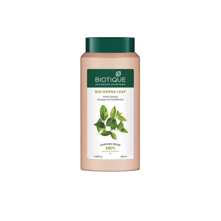 Biotique Unisex Bio Henna Leaf Fresh Texture Sustainable Shampoo & Sustainable Conditioner 340 ml