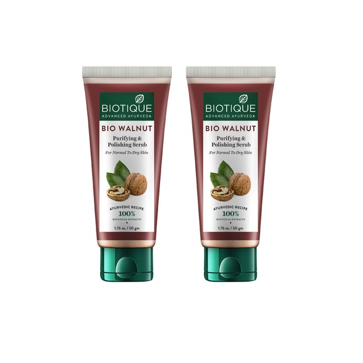 Biotique Unisex Set Of 2 Bio Walnut Purifying & Polishing Scrub