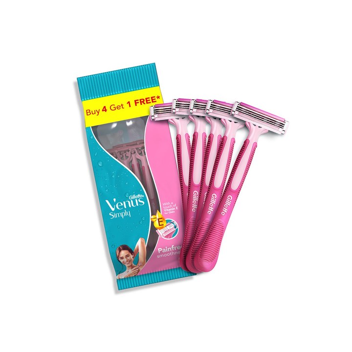 Gillette Venus Simply Venus Pink Hair Removal for Women - 5 Razors