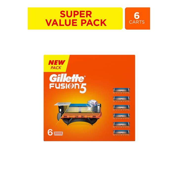 Gillette Men Set of 6 Fusion Shaving Blades