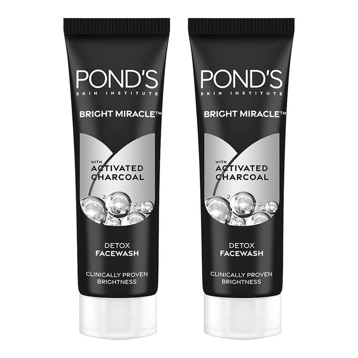 Ponds Set of 2 Pure White Anti Pollution with Activated Charcoal Face Wash (50g each)