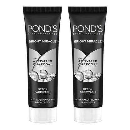 Ponds Set of 2 Pure White Anti Pollution with Activated Charcoal Face Wash (50g each)