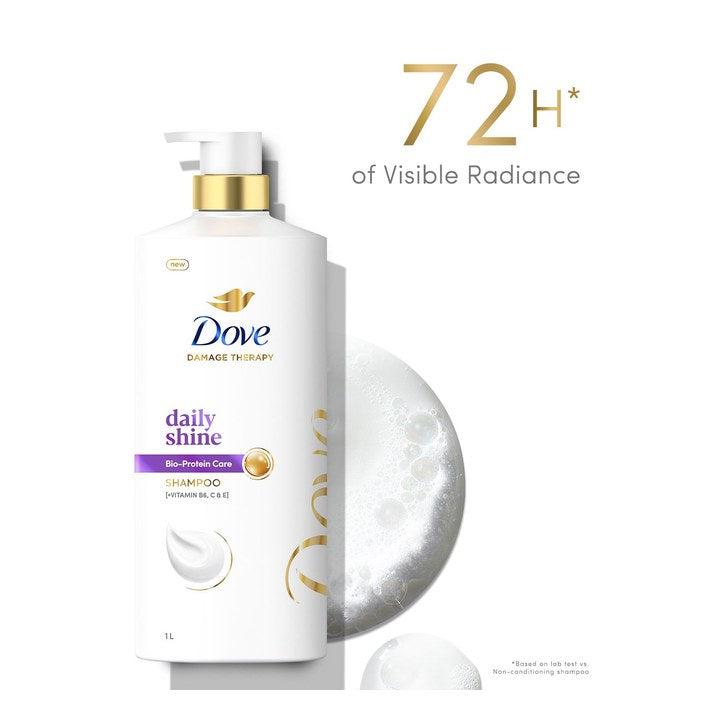 Dove Unisex Daily Shine Shampoo For Dull Hair 1L