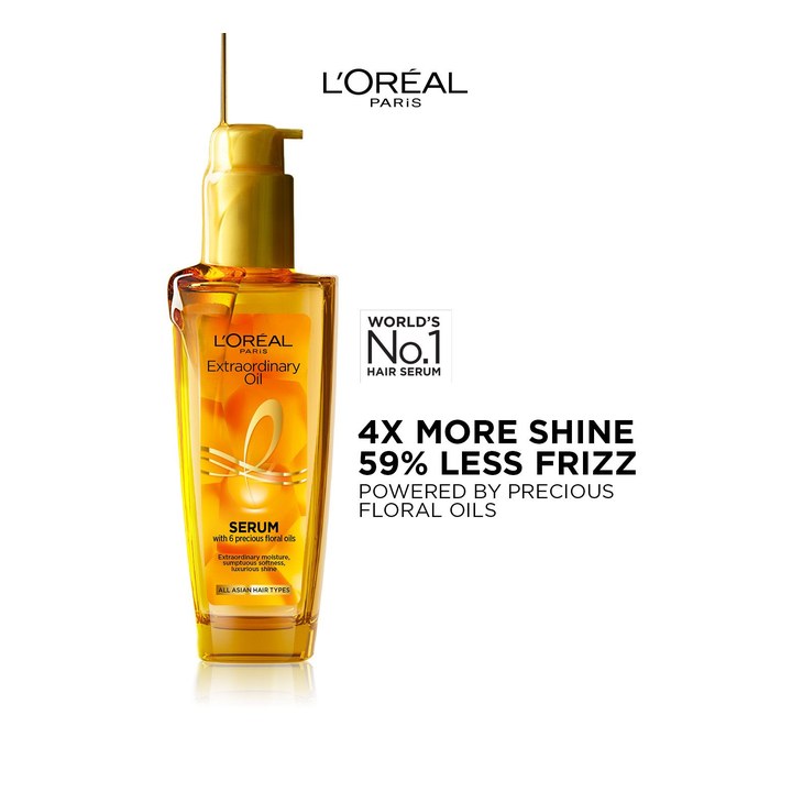 LOreal Paris Extraordinary Oil Anti-Frizz Serum with Heat Protection - 100 ml