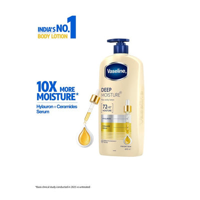 Vaseline Deep Moisture Body Lotion with Ceramide Hyaluron for 10X More Moisture - 600ml