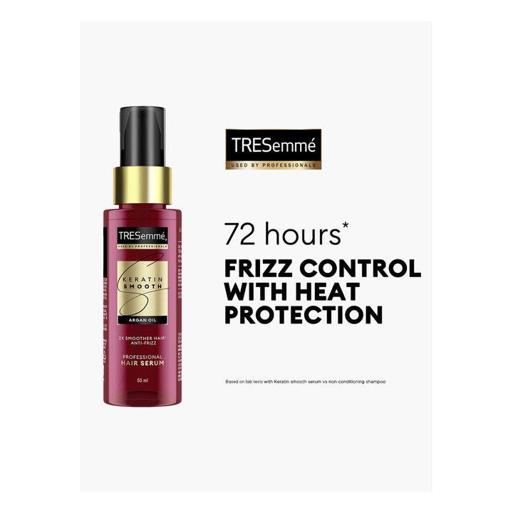 TRESemme Keratin Smooth Anti-Frizz Hair Serum with Argan Oil, for 2X Smoother Hair-50ml