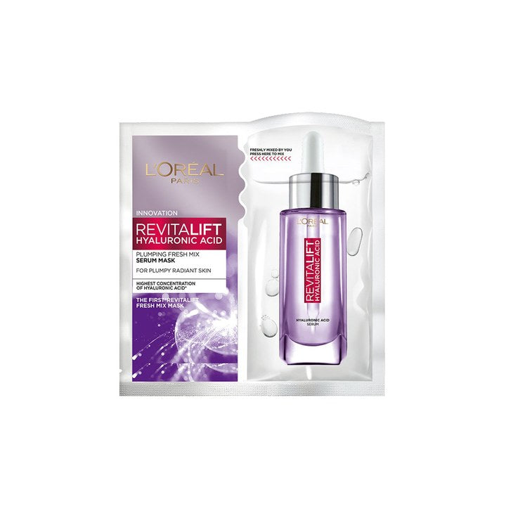 LOreal Paris Revitalift Hyaluronic Acid Plumping Fresh Mix Serum Sheet Mask - 33g