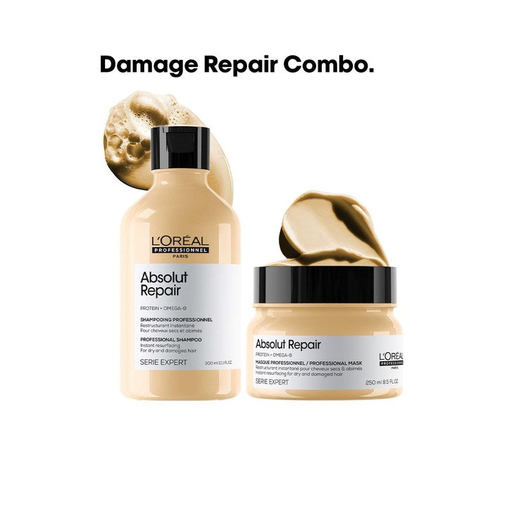 LOreal Professionnel Absolut Repair Shampoo & Hair Mask Combo with Protein & Omega-9