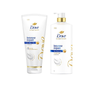 Dove Set of Intense Repair Shampoo 1L & Hair Conditioner 175ml