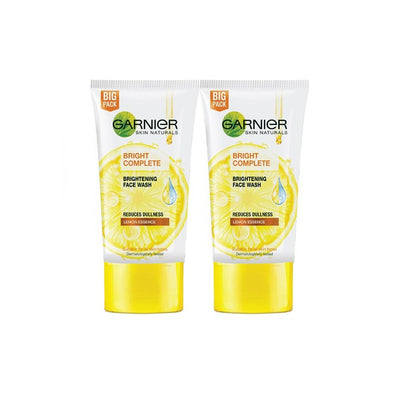 Garnier Skin Naturals Set of 2 Bright Complete Vit C Face Wash for Brighter Skin-150g Each