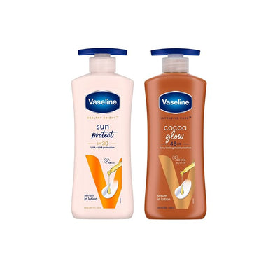 Vaseline 2Pcs Cocoa Glow & Sun & Pollution Protection Body Lotion - 400ml each