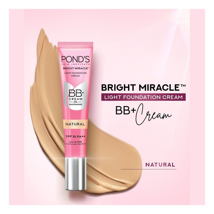 Ponds Instant Spot Coverage BB+ Cream SPF30 PA++ with Vitamin E & B3 18g - Natural