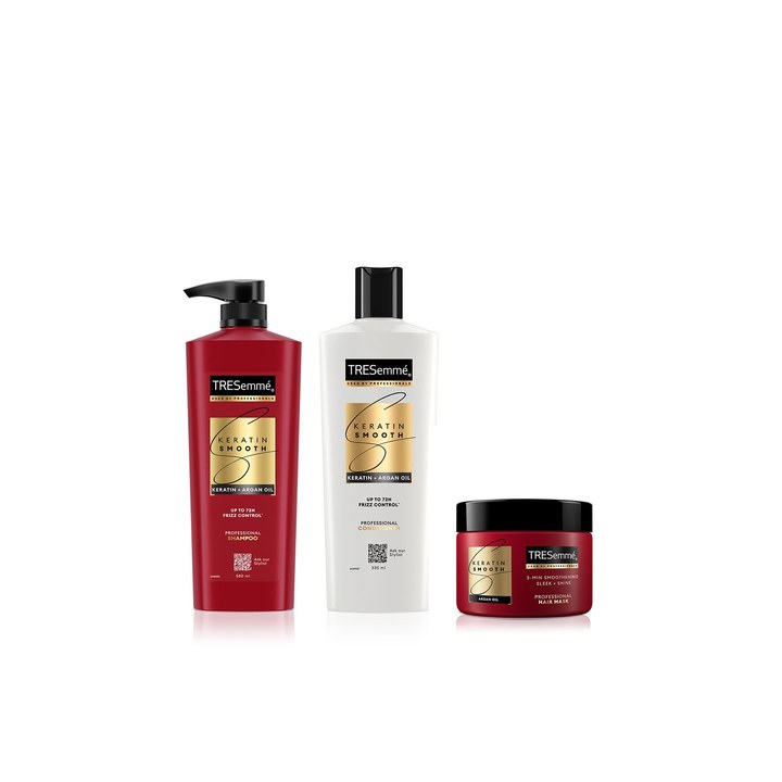 TRESemme Women Set of Keratin Smooth Shampoo, Conditioner & Mask