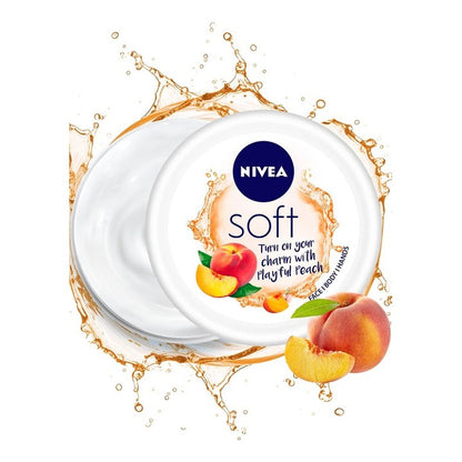 Nivea Soft Light Moisturizer Cream - Playful Peach - For Face Hands & Body - 100 ml