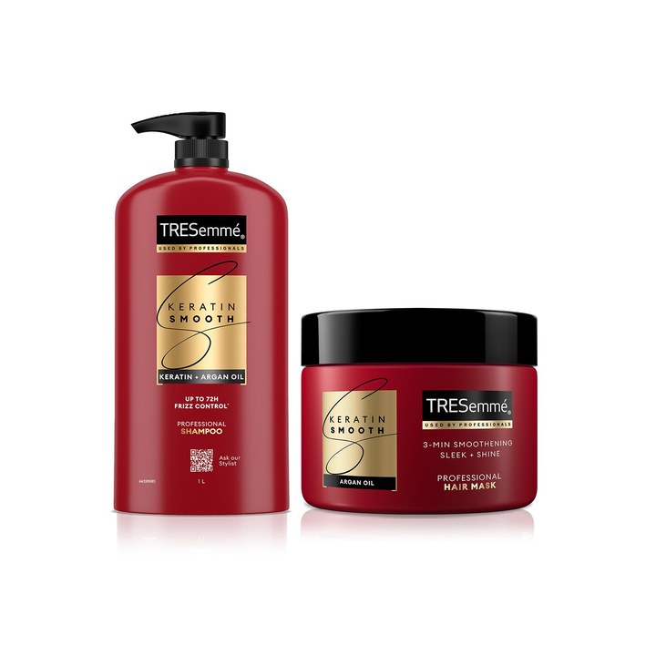 TRESemme Set of Keratin Smooth Pro Collection Deep Smoothening Hair Mask & Shampoo