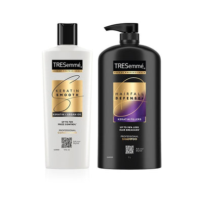 TRESemme Set of Keratin Smooth Conditioner & Hair Fall Defence Shampoo