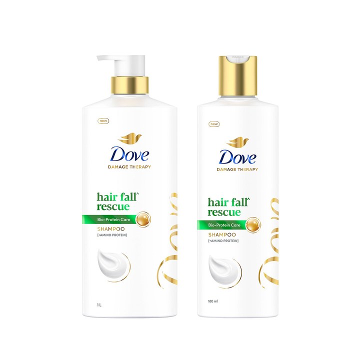 Dove Set Of 2 Nutritive Solutions Hair Fall Rescue Shampoo - 180ml & 1L