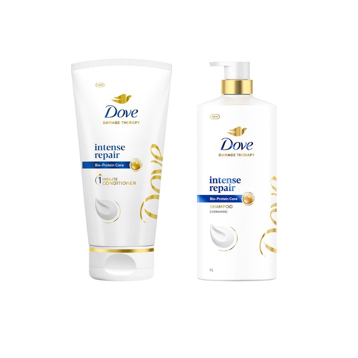 Dove Set Of Intense Repair Hair Conditioner 75ml & Shampoo 1L