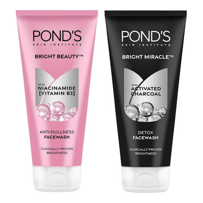 Ponds Set of White Beauty Spotless Fairness & Anti Pollution Activated Charcoal Face Wash
