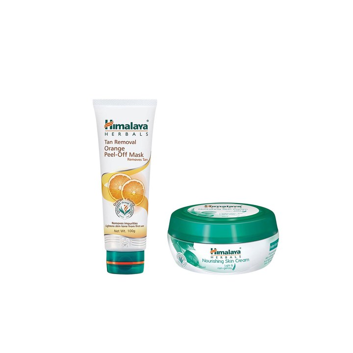 Himalaya Set of Tan Removal Orange Peel-Off Mask & Nourishing Skin Cream
