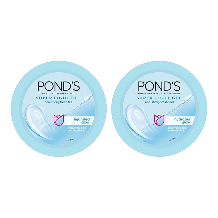 Ponds Set of 2 Super Light Gel Oil Free Moisturiser With Hyaluronic Acid - 100 ml Each