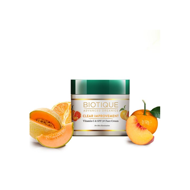 Biotique Advanced Organics Clear Improvement Vitamin C & SPF30 Face Cream - 50 g