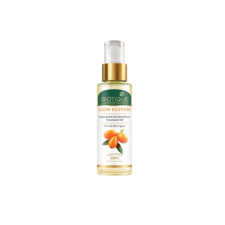 Biotique Advanced Organics Glow Restore Grapeseed & Sea Buckthorn Treatment Oil - 30ml