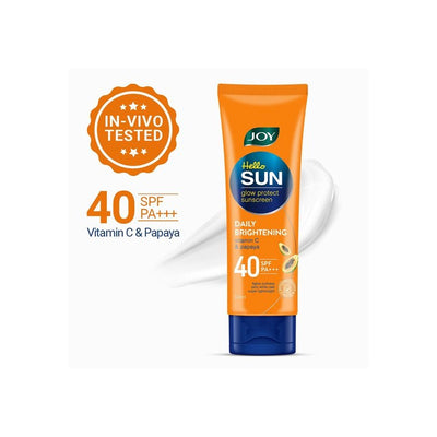 JOY Sunblock & Anti Tan SPF 40 PA+++ Sunscreen with Papaya & Saffron - 120ml