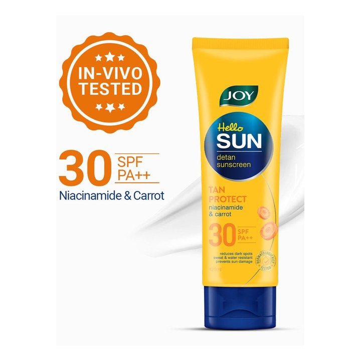 JOY Sunblock & Anti Tan SPF 30 PA++ Broad Spectrum Sunscreen - 120ml