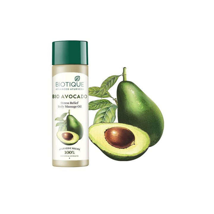 Biotique Avocado Stress Relief Body Massage Oil 200ml