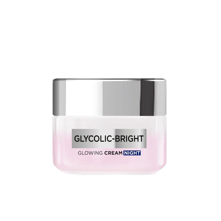 LOreal Paris Glycolic Bright Glowing Night Cream for Dark Spot Removal - 50 ml
