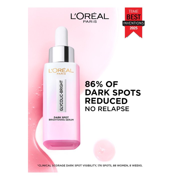 LOreal Paris Glycolic Bright Melasyl + Niacinamide Serum for Brightening Dark Spots-15ml