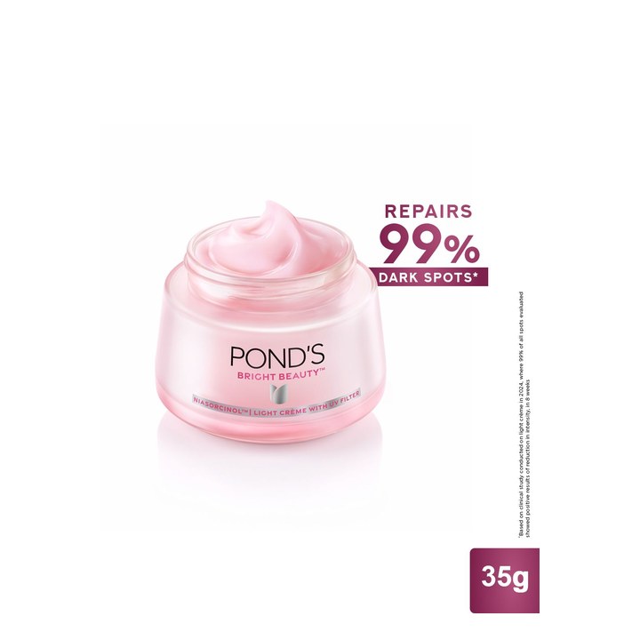Ponds Bright Beauty Light Cream with UV Filter Niasorcinol for Dark Spots - 35g