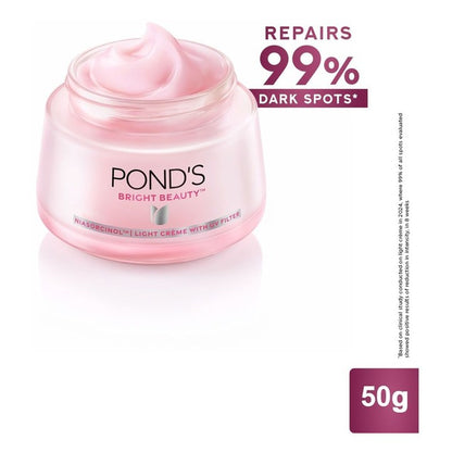 Ponds Bright Beauty Light Cream with UV Filter Niasorcinol for Dark Spots - 50g