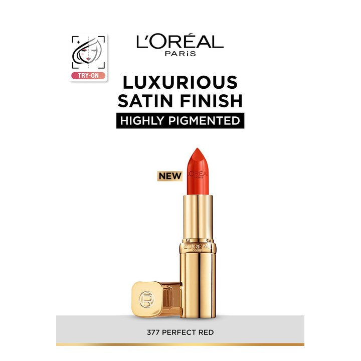 LOreal Paris Color Riche Satin Lipstick- 377 Perfect Red