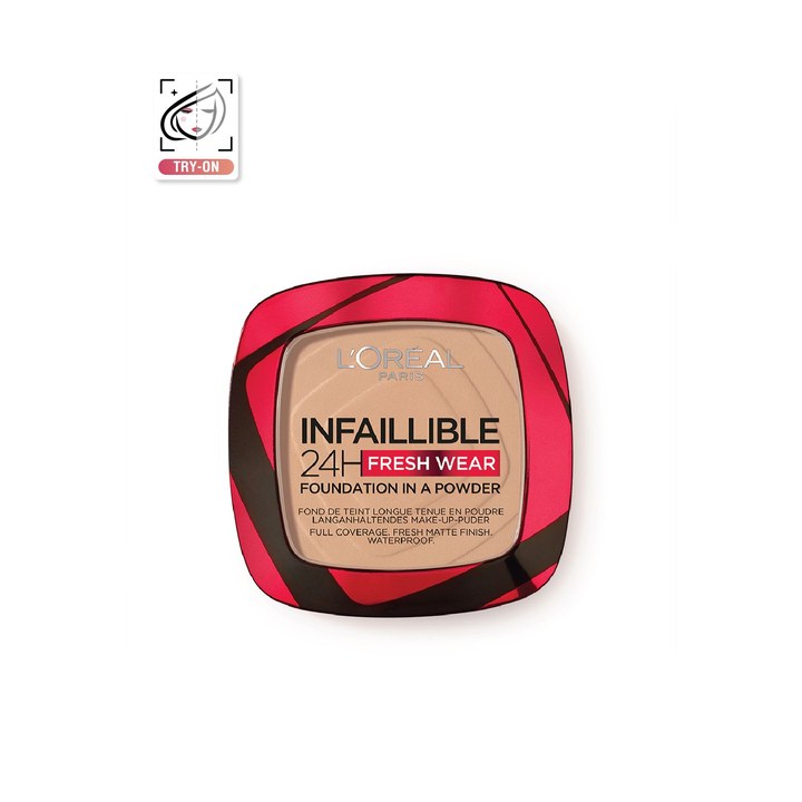 LOreal Paris Infallible 24H Fresh Wear Waterproof Powder Foundation 9g- Vanilla 120