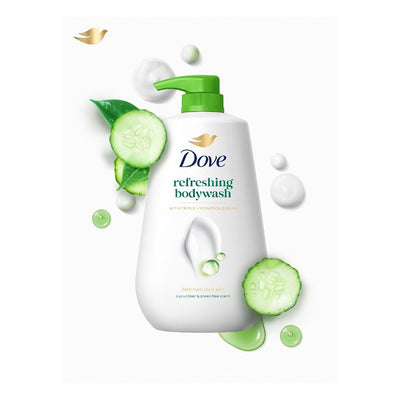 Dove Refreshing Bodywash with Tripe Hydration Serum - 825 ml