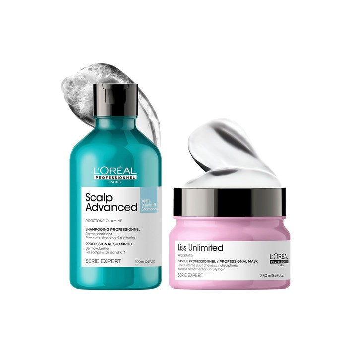 LOreal Professionnel Set of Serie Expert Anti-Dandruff Shampoo + Liss Smoothing Mask
