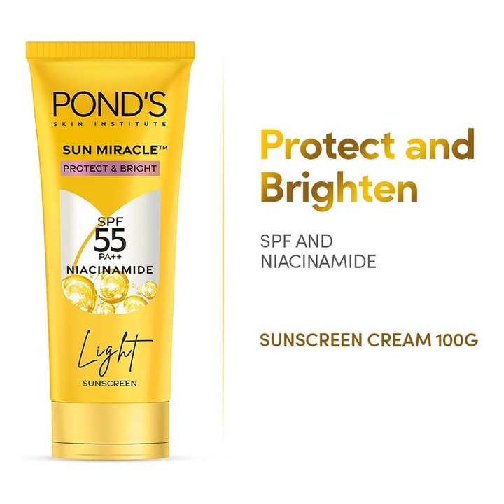 Ponds SPF 55 PA++ UVA UVB Sunscreen with Niacinamide C - 100 g