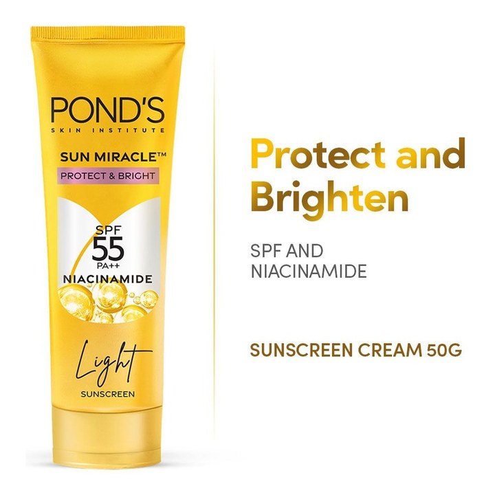 Ponds Sun Miracle SPF 50 PA+++ Creme Gel Sunscreen with Niacinamide - 50 g